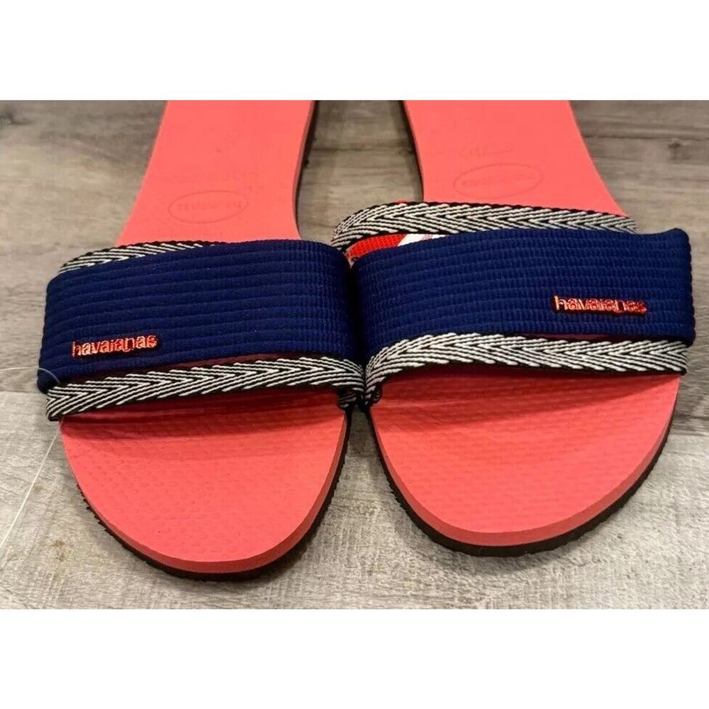 Havaianas You Trancoso Flats Sandals Womens 11/12W Blue Pink Synthetic 4145824 - Picture 6 of 10